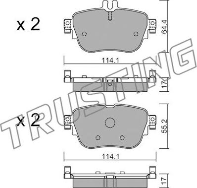 Trusting 1136.0 - Kit pastiglie freno, Freno a disco autozon.pro