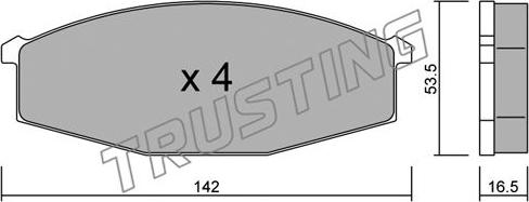 Trusting 112.0 - Kit pastiglie freno, Freno a disco autozon.pro