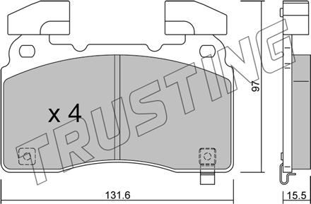 Trusting 1179.0 - Kit pastiglie freno, Freno a disco autozon.pro