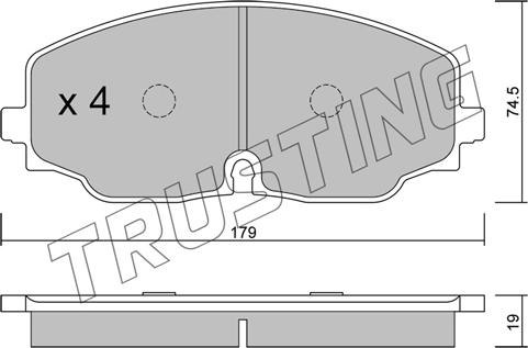 Trusting 1171.0 - Kit pastiglie freno, Freno a disco autozon.pro