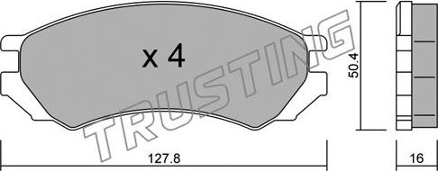 Trusting 184.0 - Kit pastiglie freno, Freno a disco autozon.pro