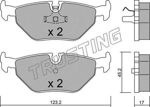 Trusting 185.0 - Kit pastiglie freno, Freno a disco autozon.pro