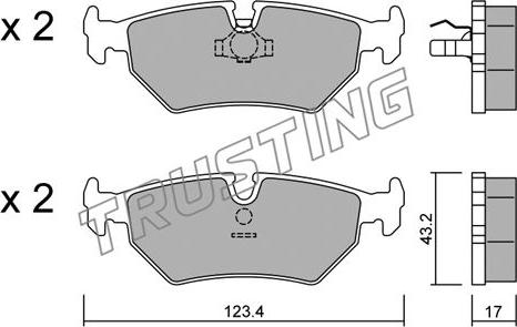 Trusting 182.0 - Kit pastiglie freno, Freno a disco autozon.pro