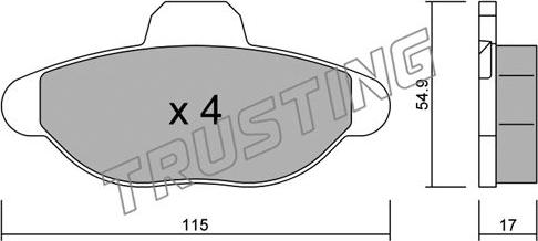 Trusting 139.0 - Kit pastiglie freno, Freno a disco autozon.pro