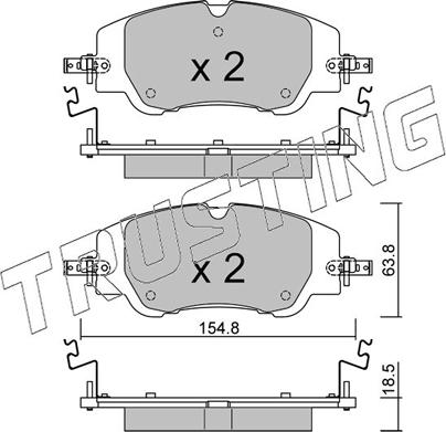 Trusting 1350.0 - Kit pastiglie freno, Freno a disco autozon.pro