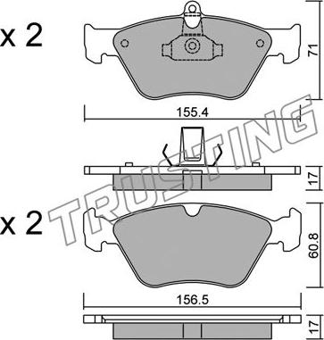 Trusting 130.0 - Kit pastiglie freno, Freno a disco autozon.pro