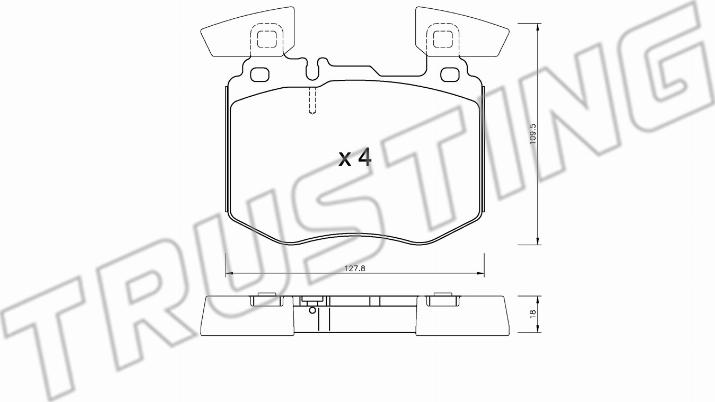 Trusting 1310.0 - Kit pastiglie freno, Freno a disco autozon.pro