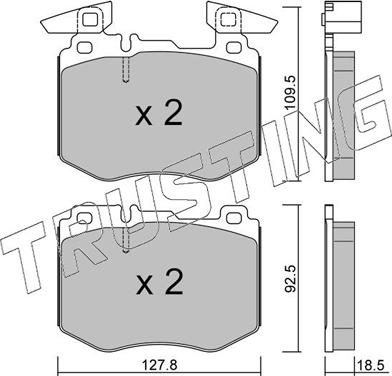 Trusting 1388.0 - Kit pastiglie freno, Freno a disco autozon.pro