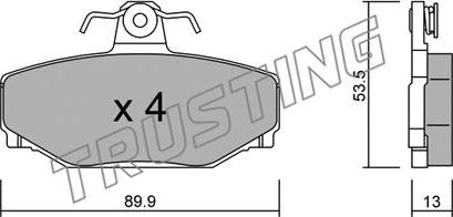 Trusting 133.0 - Kit pastiglie freno, Freno a disco autozon.pro