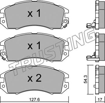 Trusting 137.0 - Kit pastiglie freno, Freno a disco autozon.pro