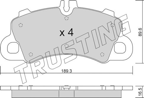 Trusting 1259.0 - Kit pastiglie freno, Freno a disco autozon.pro