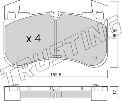 Trusting 1251.0 - Kit pastiglie freno, Freno a disco autozon.pro