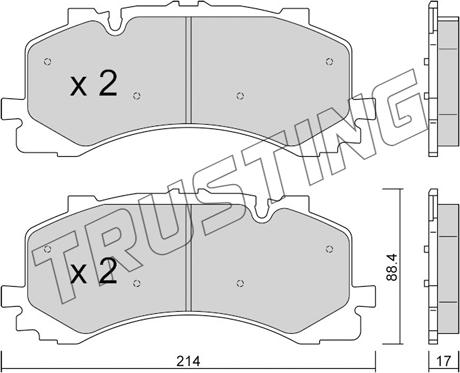 Trusting 1252.0 - Kit pastiglie freno, Freno a disco autozon.pro