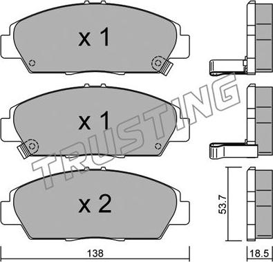 Trusting 175.0 - Kit pastiglie freno, Freno a disco autozon.pro