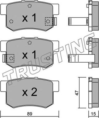 Trusting 176.0 - Kit pastiglie freno, Freno a disco autozon.pro