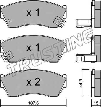 Trusting 171.0 - Kit pastiglie freno, Freno a disco autozon.pro