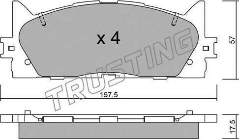 Trusting 899.0 - Kit pastiglie freno, Freno a disco autozon.pro