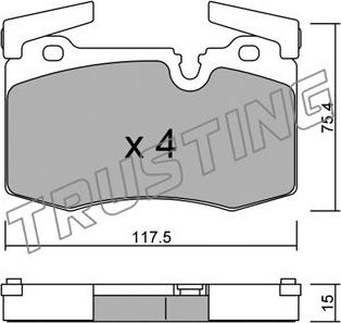 Trusting 846.0 - Kit pastiglie freno, Freno a disco autozon.pro