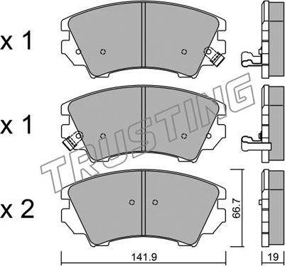 Trusting 859.0 - Kit pastiglie freno, Freno a disco autozon.pro