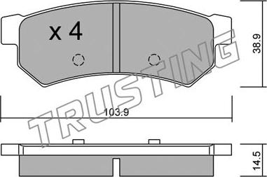 Trusting 863.0 - Kit pastiglie freno, Freno a disco autozon.pro