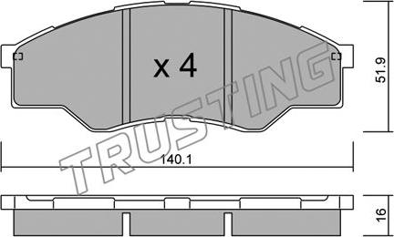 Trusting 813.0 - Kit pastiglie freno, Freno a disco autozon.pro