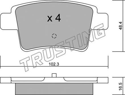 Trusting 817.0 - Kit pastiglie freno, Freno a disco autozon.pro