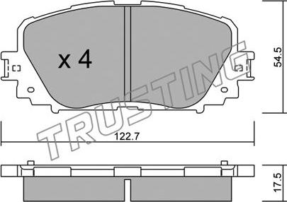 Trusting 836.0 - Kit pastiglie freno, Freno a disco autozon.pro