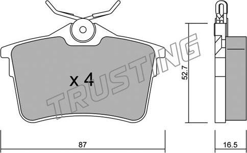 Trusting 832.0 - Kit pastiglie freno, Freno a disco autozon.pro