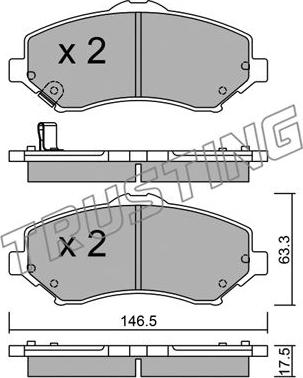 Trusting 879.0 - Kit pastiglie freno, Freno a disco autozon.pro