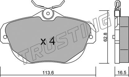 Trusting 873.0 - Kit pastiglie freno, Freno a disco autozon.pro