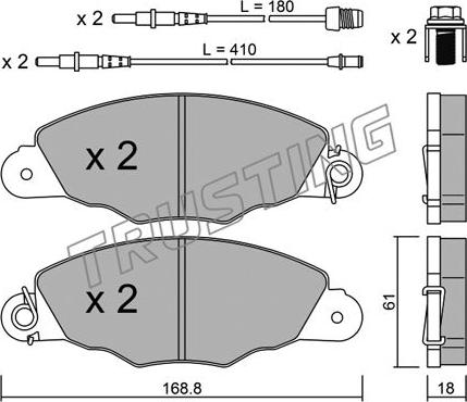 Textar 2198801 - Kit pastiglie freno, Freno a disco autozon.pro