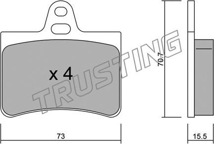 Trusting 342.0 - Kit pastiglie freno, Freno a disco autozon.pro