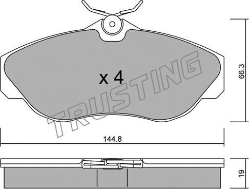 Trusting 359.0 - Kit pastiglie freno, Freno a disco autozon.pro