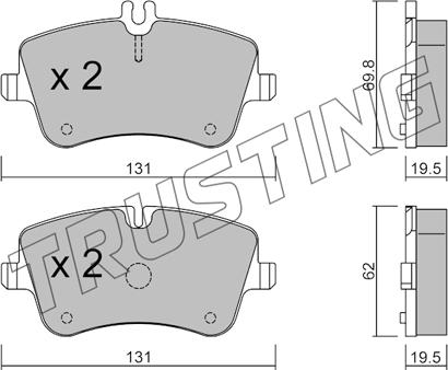 Trusting 351.0 - Kit pastiglie freno, Freno a disco autozon.pro