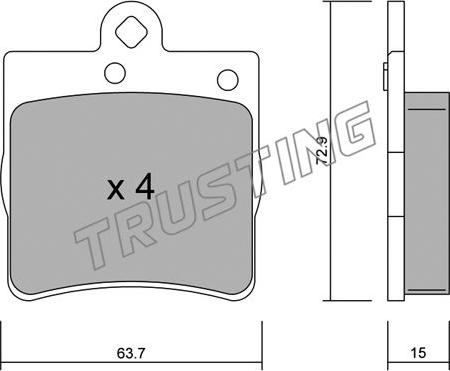 Trusting 352.0 - Kit pastiglie freno, Freno a disco autozon.pro