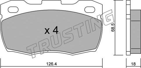 Trusting 361.0 - Kit pastiglie freno, Freno a disco autozon.pro