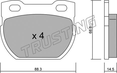 Trusting 363.0 - Kit pastiglie freno, Freno a disco autozon.pro