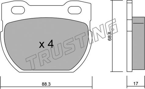 Trusting 363.1 - Kit pastiglie freno, Freno a disco autozon.pro