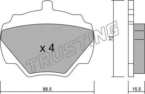 Trusting 362.0 - Kit pastiglie freno, Freno a disco autozon.pro