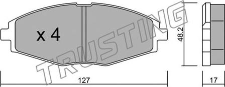 Trusting 302.0 - Kit pastiglie freno, Freno a disco autozon.pro