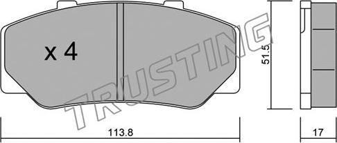 Trusting 317.0 - Kit pastiglie freno, Freno a disco autozon.pro