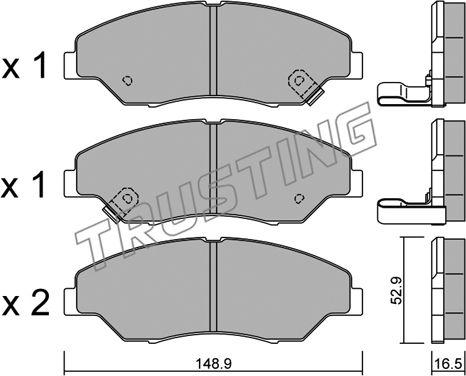 Trusting 385.0 - Kit pastiglie freno, Freno a disco autozon.pro