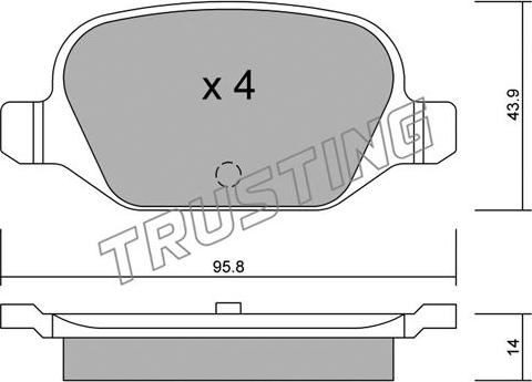 Trusting 333.0 - Kit pastiglie freno, Freno a disco autozon.pro