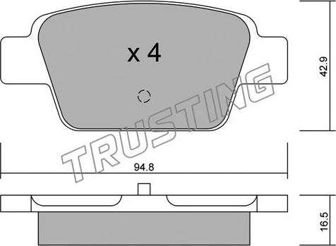 Trusting 332.0 - Kit pastiglie freno, Freno a disco autozon.pro