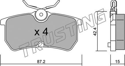 Trusting 326.0 - Kit pastiglie freno, Freno a disco autozon.pro