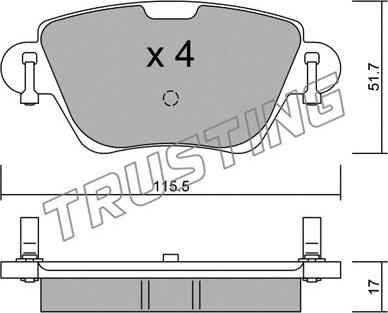 Trusting 328.0 - Kit pastiglie freno, Freno a disco autozon.pro