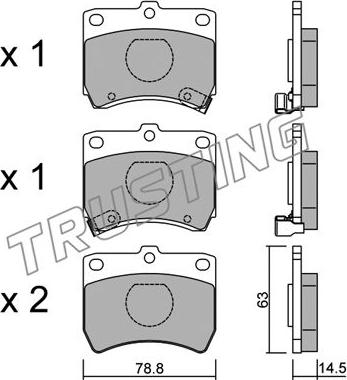 Trusting 379.0 - Kit pastiglie freno, Freno a disco autozon.pro