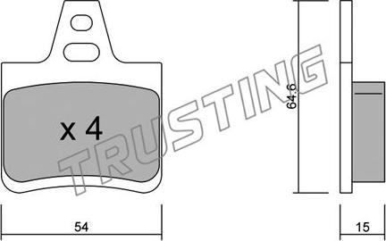 Trusting 294.0 - Kit pastiglie freno, Freno a disco autozon.pro