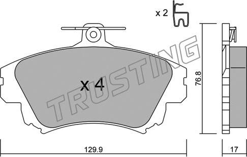 Trusting 295.0 - Kit pastiglie freno, Freno a disco autozon.pro