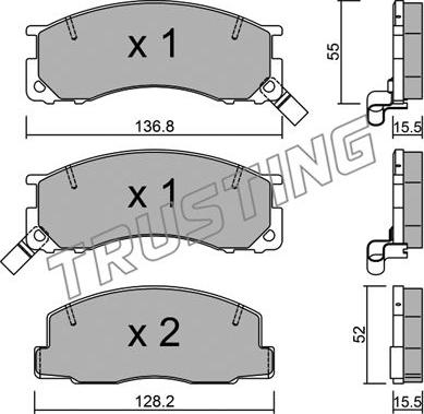 Trusting 290.0 - Kit pastiglie freno, Freno a disco autozon.pro